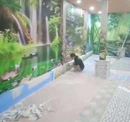 Công Trình Đã Hoàn Thiện Tranh Dán Tường 3D Ở Nhơn Trạch