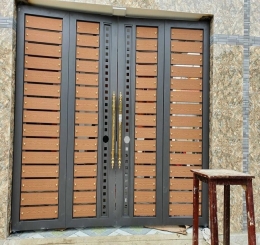 Đơn Vị Thi Công Cổng Sắt Ốp Gỗ Nhựa Tại Phường Long Bình  - Đồng Nai