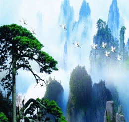 Tranh Dán Tường 3D Cảnh Núi Non Hùng Vĩ Tại Đồng Nai