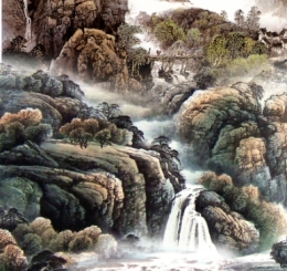 Mẫu Tranh Dán Tường 3D Suối Nước Tại Đồng Nai