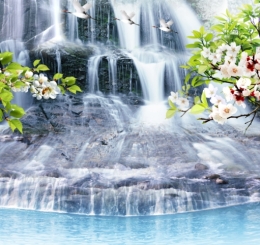 Tranh Dán Tường 3D Thác Nước Tại Hiệp Phước Nhơn Trạch Đồng Nai 