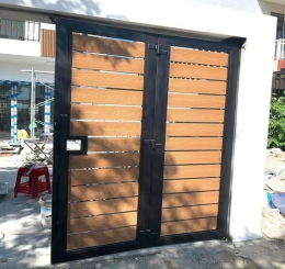 Nhận Thi Công Cổng Sắt Ốp Gỗ Nhựa Tại Phường Biên Hòa - Đồng Nai
