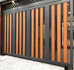 Nhận Thi Công Cổng Sắt Ốp Gỗ Nhựa Tại Phường Hố Nai - Đồng Nai