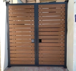 Nhận Thi Công Cổng Sắt Ốp Gỗ Nhựa Tại Phường Tân Triều - Đồng Nai