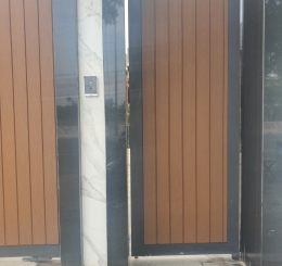 Nhận Thi Công Cổng Sắt Ốp Tấm Ốp Gỗ Nhựa Ngoài Trời Ở Biên Hòa Đồng Nai