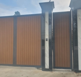 Nhận Thi Công Cổng Sắt Ốp Tấm Ốp Gỗ Nhựa Ngoài Trời Ở Long Trị An Đồng Nai