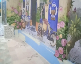 Công Trình Tranh Dán Tường Đã Hoàn Thiện Ở Nhơn Trạch