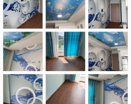 Thi Công Sàn Nhựa Giả Gỗ Tranh Dán Tường Tại Tam Phước Biên Hòa