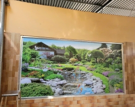 HOÀN THÀNH ĐƠN HÀNG TRANH IN 3D DÁN TƯỜNG Ở DĨ AN BÌNH DƯƠNG 