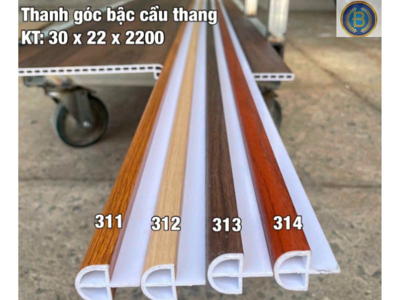 Thanh bo góc dùng để che mặt bậc Thanh bo góc dùng để che mặt bậc