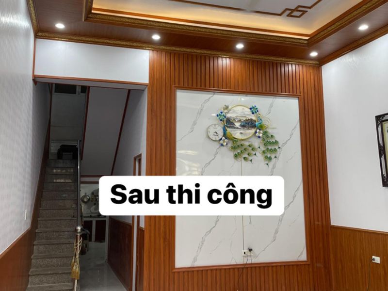 Mặt bằng sau khi cải tạo bằng Tấm ốp nhựa giả gỗ Mặt bằng sau khi cải tạo bằng Tấm ốp nhựa giả gỗ