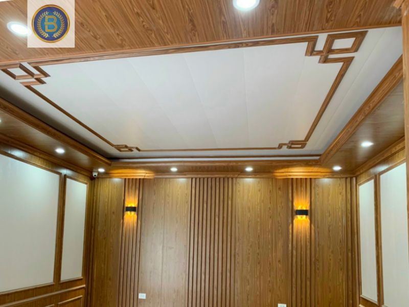 Công trình hoàn thiện trần+ tường bằng Tấm ốp nhựa 