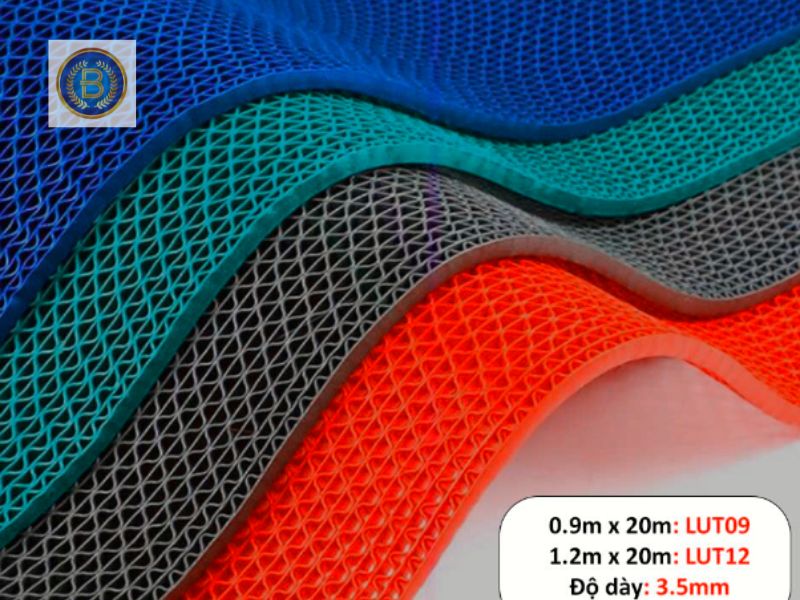 Bảng màu thảm nhựa lưới chống trượt