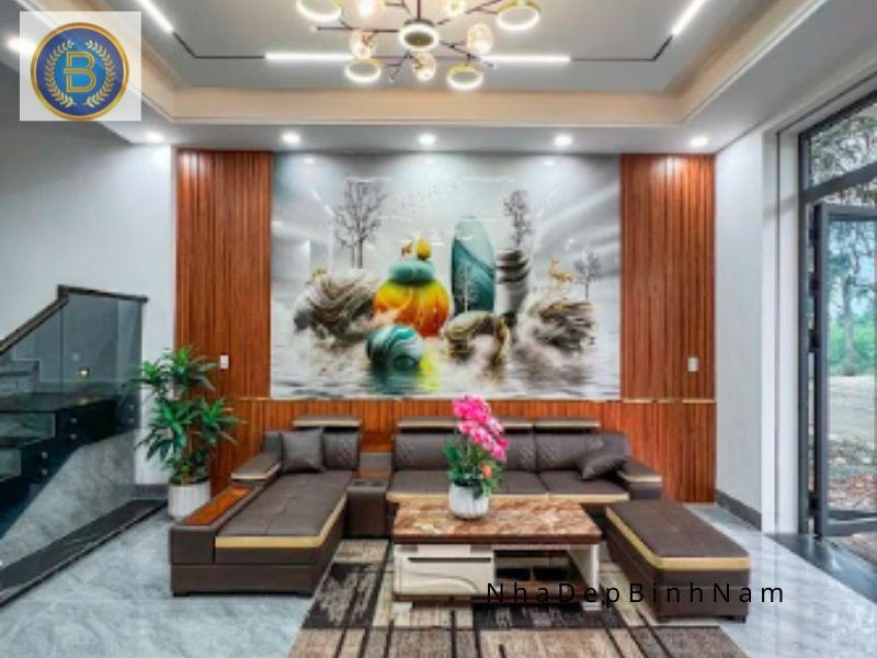 Tranh Tráng Gương mà Bình Nam in và thi công hoàn thiện xong cho khách