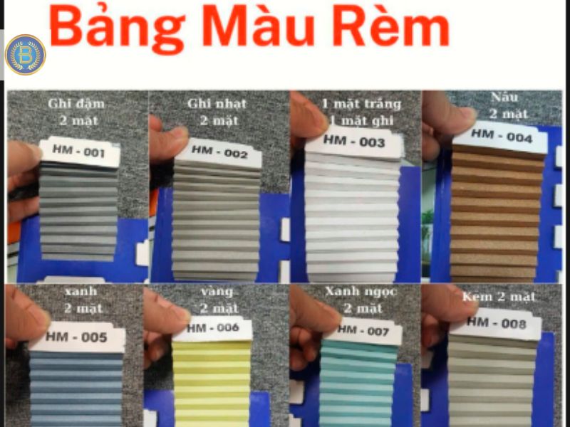 Bảng màu Rèm Tổ Ong đa đạng