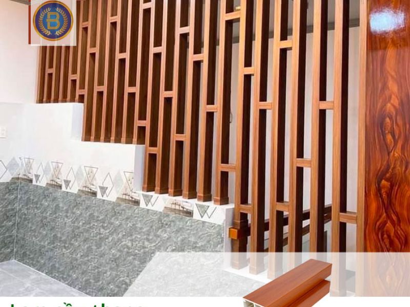 Thanh Lam Hộp vừa trang trí vừa làm vách ngăn cầu thang