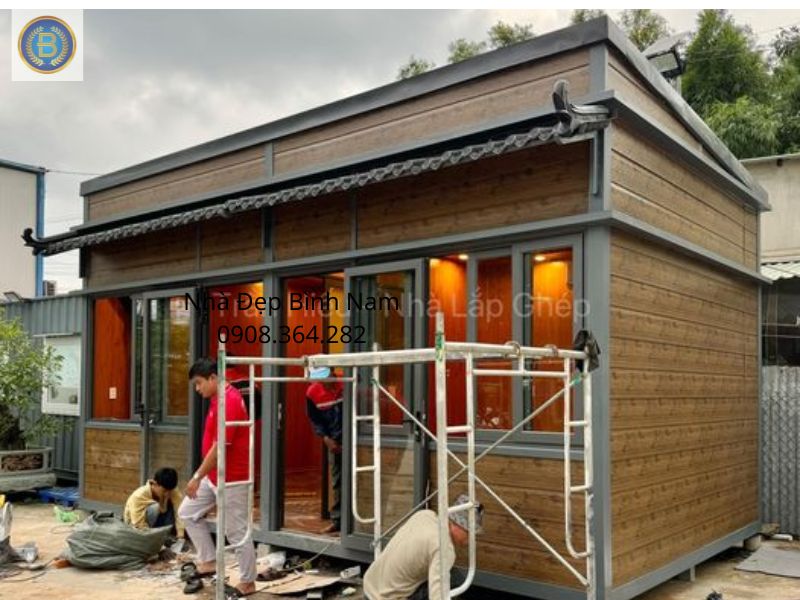 Nhà Lắp Ghép này Bình Nam dùng Cửa Nhôm Xingfa