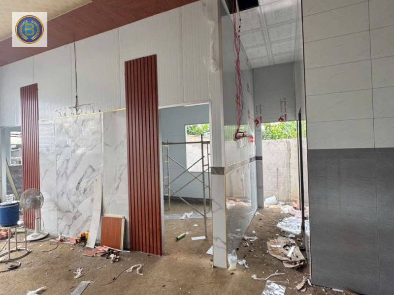 Tấm ốp nhựa dùng trong trang trí Nhà Lắp Ghép