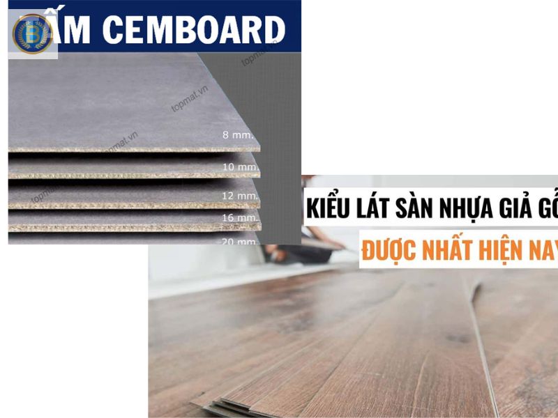 Sàn nhựa giả gỗ, Cemboard lót sàn Sàn nhựa giả gỗ, Cemboard lót sàn