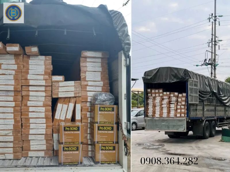 Xe giao hàng Tấm Ốp Ngoài Trời cho khách lẻ