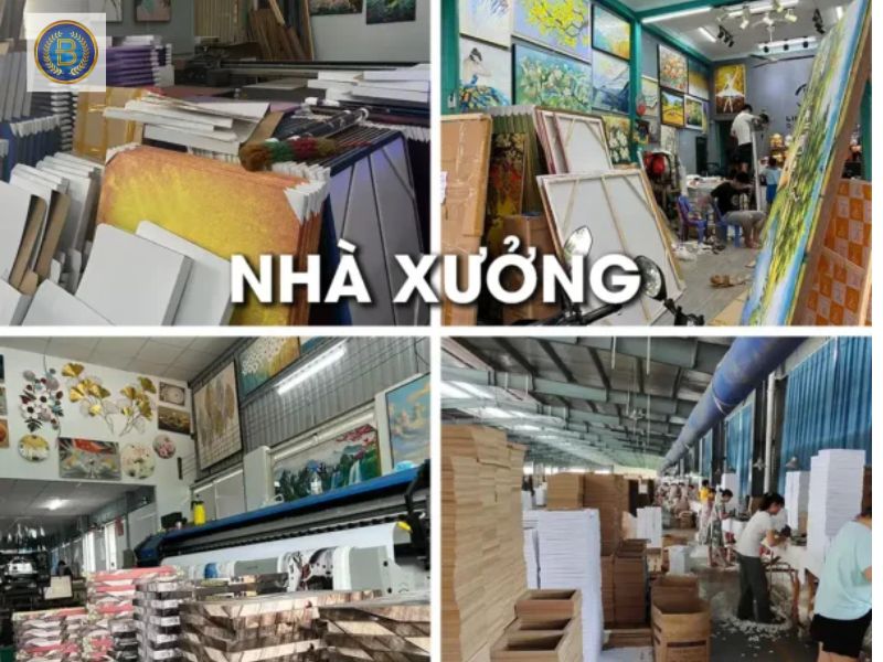 Kho xưởng in tranh tại Bình Nam